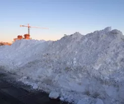 15 Foot Snowpile at Boston Convention & Exhibition Center.