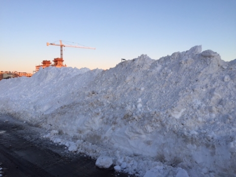 15 Foot Snowpile at Boston Convention & Exhibition Center.